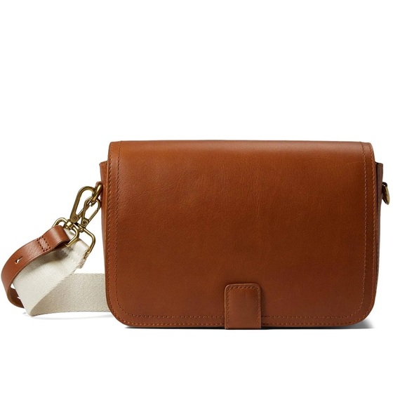 Madewell - The Transport Flap Shoulder Bag in English Saddle - Picture 9 of 9